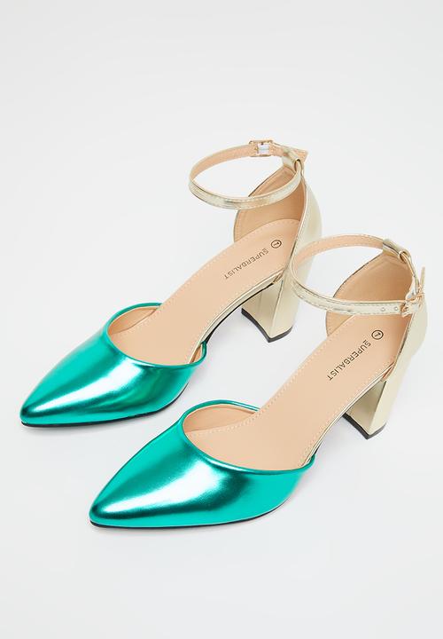 Superbalist - Zoe anklestrap block heel - green