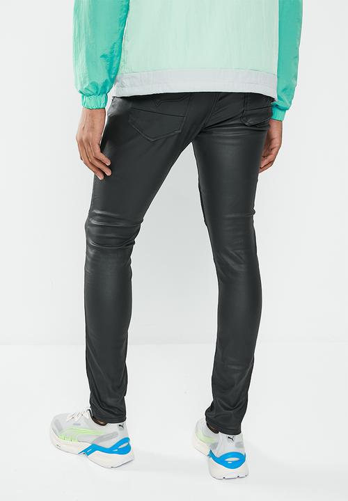 Cutty - Austin  coated denim jean - black