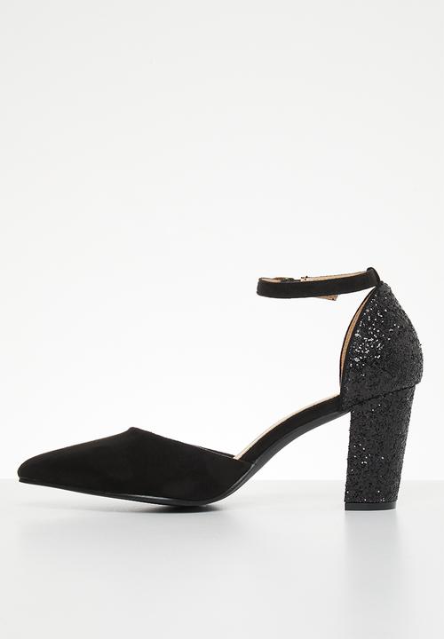 MILLA - Bonita anklestrap block heel - black