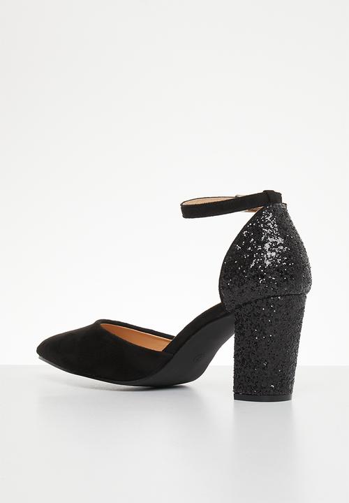MILLA - Bonita anklestrap block heel - black