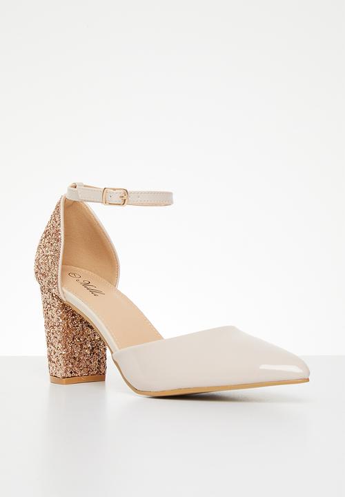 MILLA - Bonita anklestrap block heel - cream