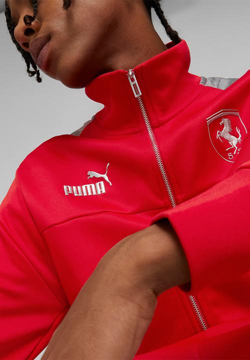 PUMA - Ferrari race mt7 monochrome track jacket - rosso corsa