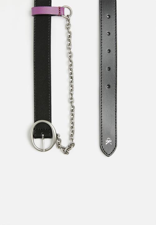 Calvin Klein - Round classic belt chain 25mm - black