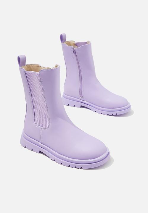 Cotton On - Combat gusset boot - lilac drop