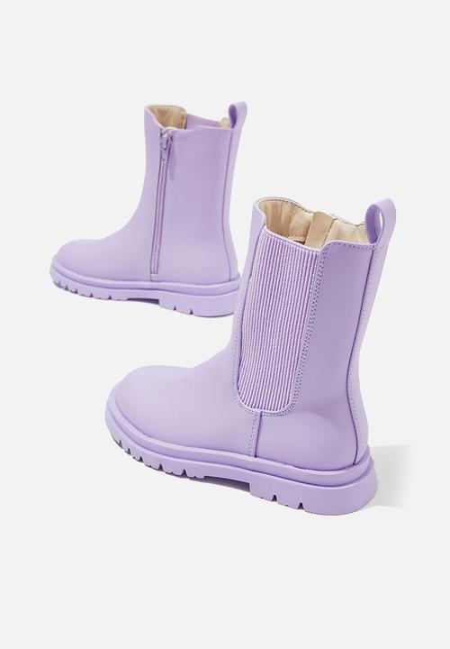 Cotton On - Combat gusset boot - lilac drop