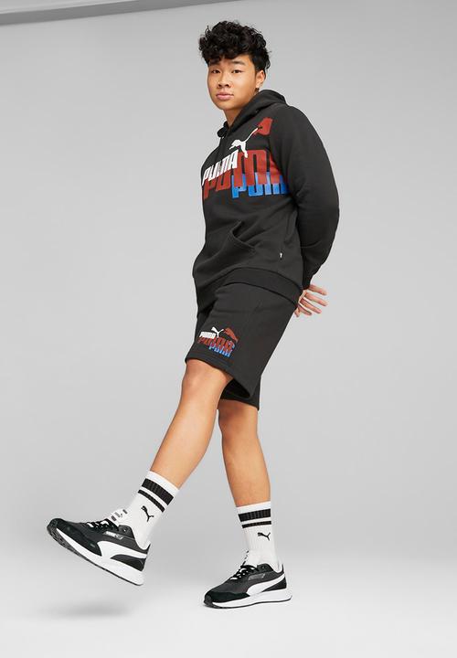 PUMA - Ess+ logo power hoodie fl - puma black-warm earth