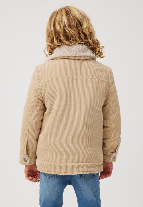Cotton On - Biker Sherpa Jacket - Semolina
