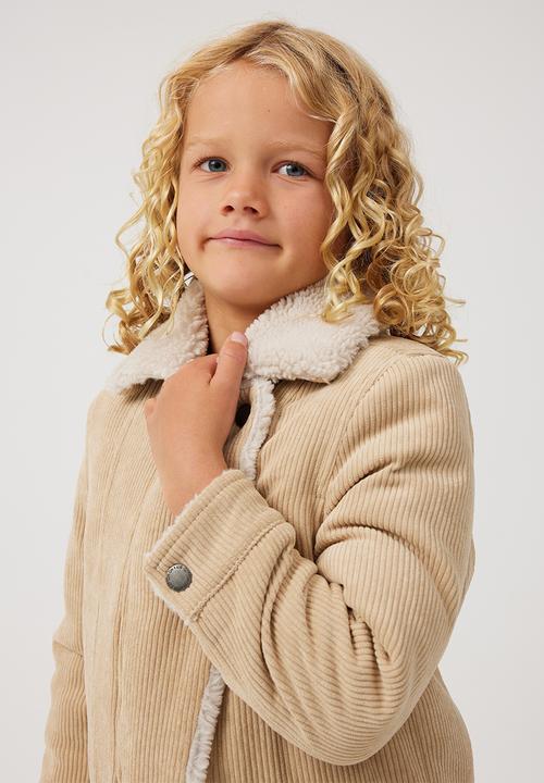 Cotton On - Biker Sherpa Jacket - Semolina