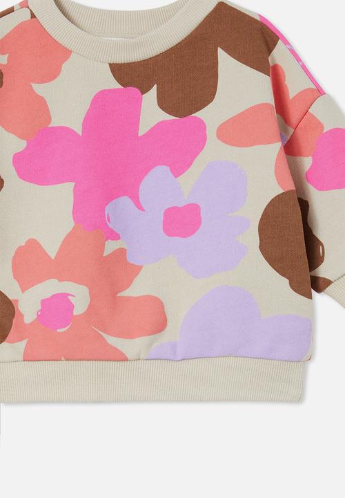 Cotton On - Dusty drop shoulder sweater - coco jumbo/emma floral