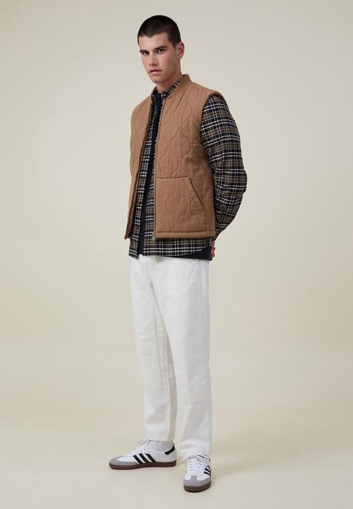 Cotton On - Brooklyn long sleeve shirt - black oxford check