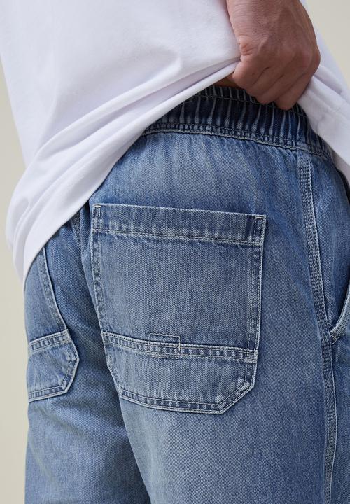 Cotton On - Elastic worker jean - garage blue