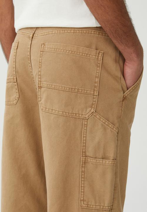 Cotton On - Loose fit pant - carpenter camel brown