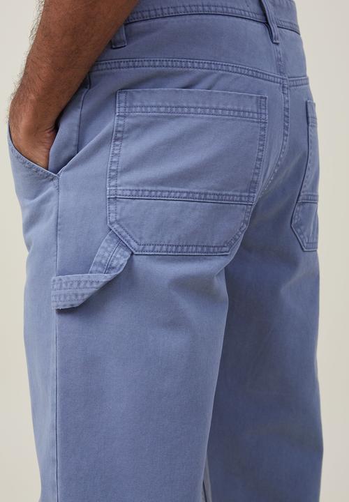 Cotton On - Loose fit pant - carpenter steel blue twill