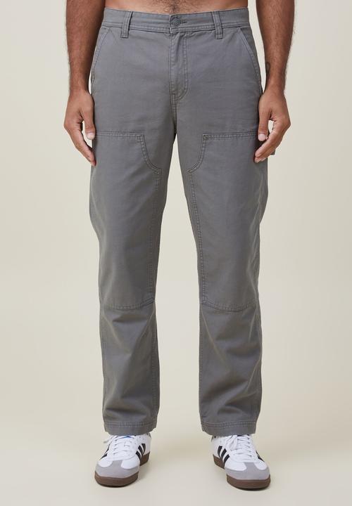 Cotton On - Loose fit pant - double knee washed forest