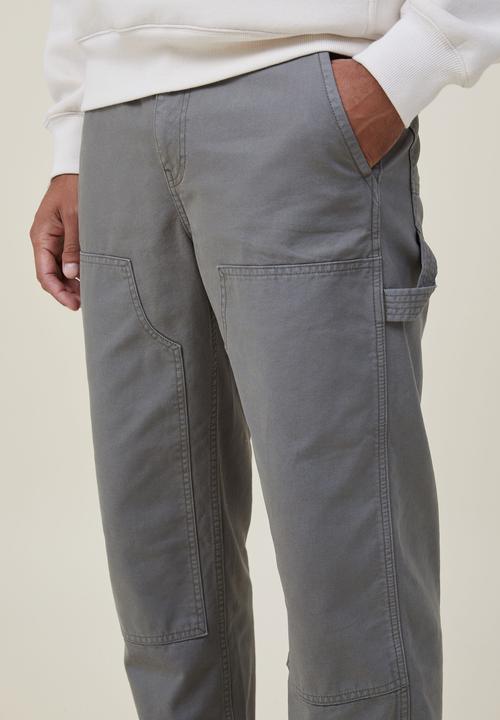 Cotton On - Loose fit pant - double knee washed forest