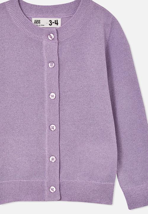 Cotton On - Zoe knit cardi - lilac drop sparkle