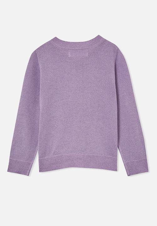 Cotton On - Zoe knit cardi - lilac drop sparkle