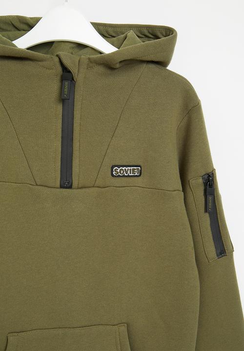 SOVIET - Boys pull over hoody - olive