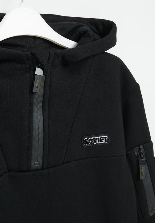 SOVIET - Boys pull over hoody - black 1