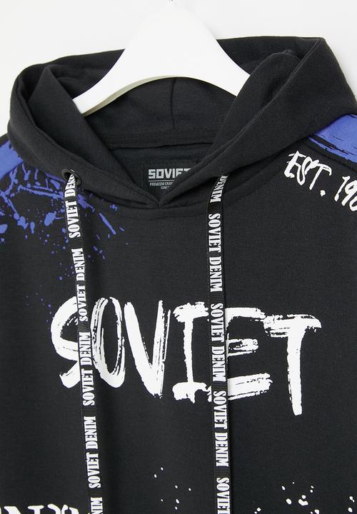 SOVIET - Boys pull over hoody - black