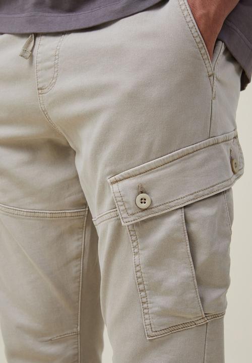 Cotton On - Military cargo pant - stone