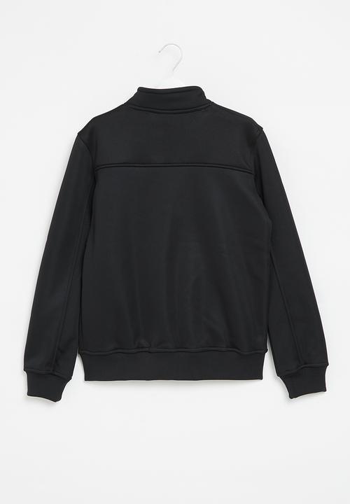 SOVIET - Boys zip through sweat top - black