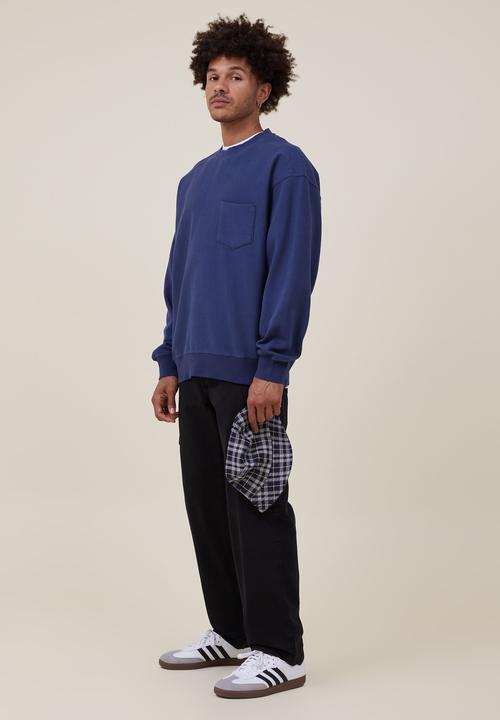 Cotton On - Oversized crew sweater - indigo