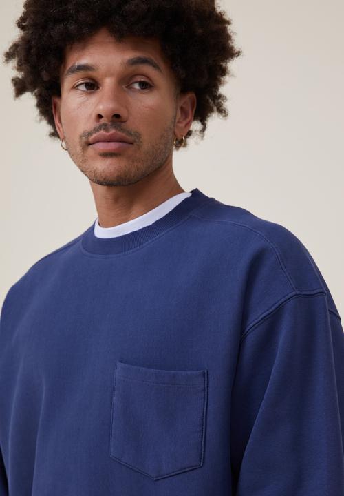 Cotton On - Oversized crew sweater - indigo