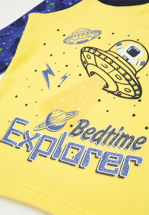 Pop Candy - Bedtime explorer pj set - blue/yellow