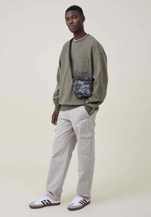 Cotton On - Oversized crew sweater - jungle khaki
