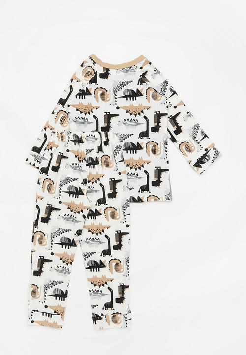 Pop Candy - Dino pj set - forest grey
