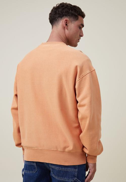 Cotton On - Oversized crew sweater - orange sun