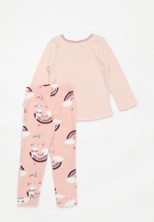 Pop Candy - Rainbow bunny pj set - pink