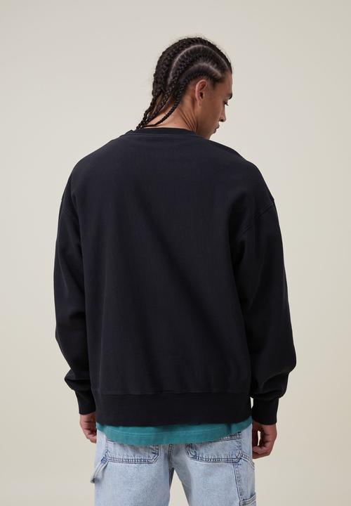 Cotton On - Oversized crew sweater - washed black