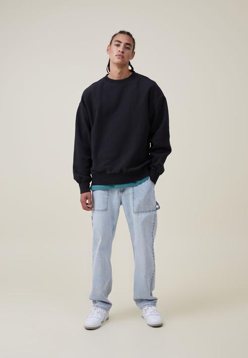 Cotton On - Oversized crew sweater - washed black