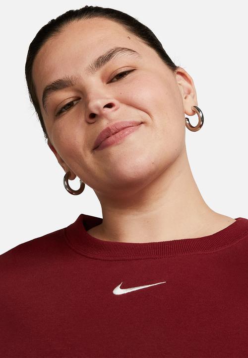 Nike - Plus w nsw phnx flc os crew - team r/white
