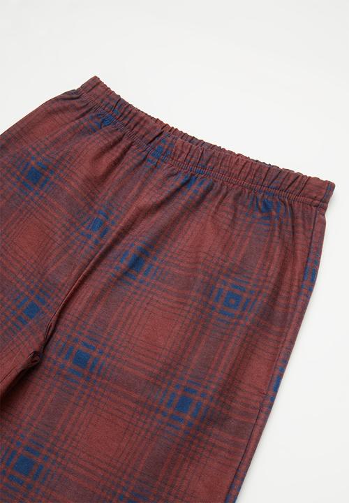 Pop Candy - Flannel pj set - red & navy