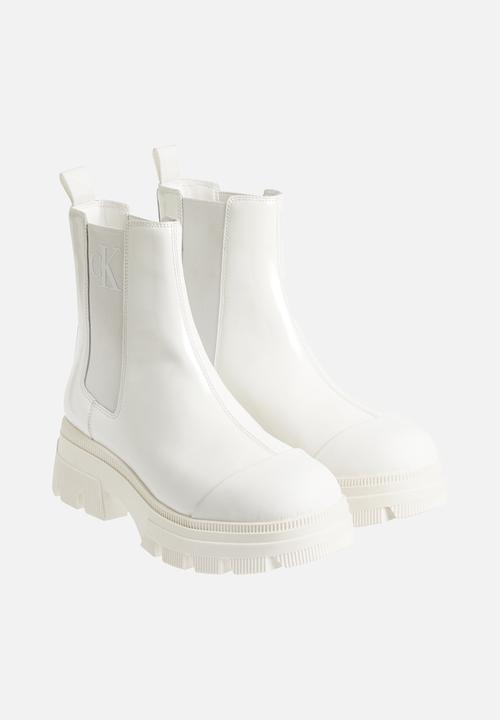 Calvin Klein - Chunky combat chelsea boot - white