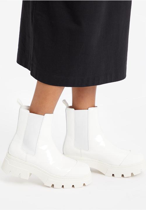 Calvin Klein - Chunky combat chelsea boot - white