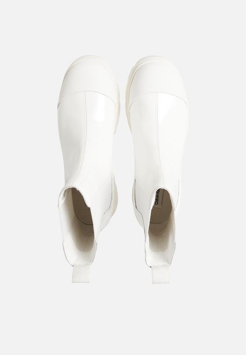 Calvin Klein - Chunky combat chelsea boot - white
