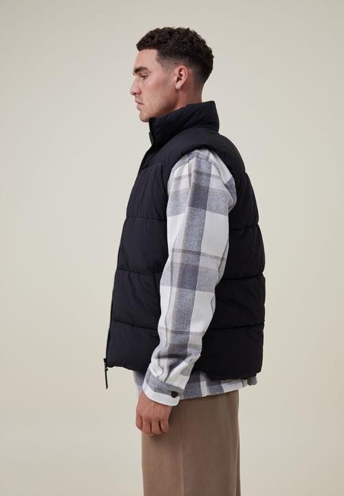 Cotton On - Recycled puffer vest - black