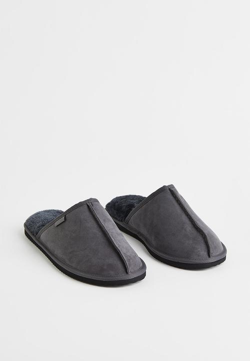 H&M - Pile-lined slippers - dark grey