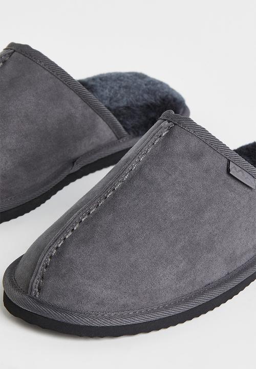 H&M - Pile-lined slippers - dark grey