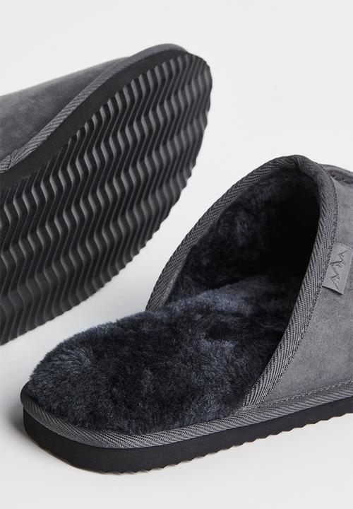 H&M - Pile-lined slippers - dark grey