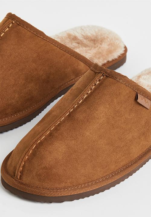 H&M - Pile-lined slippers - brown