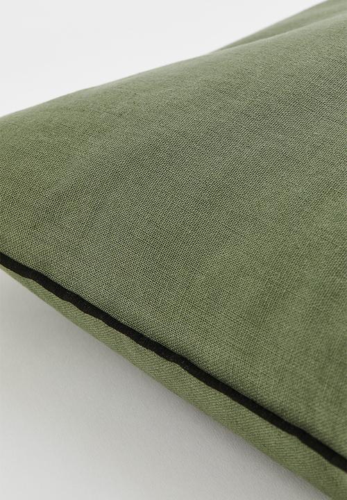 H&M - Linen-blend cushion cover - green