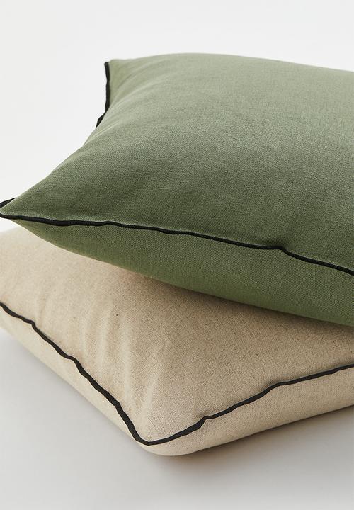 H&M - Linen-blend cushion cover - light beige