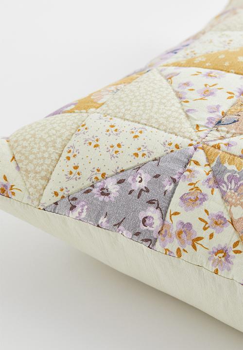 H&M - Quilted cushion cover - yellow/floral