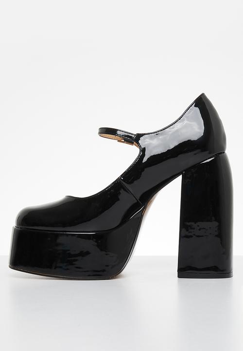 Footwork - Antia platform heel - black