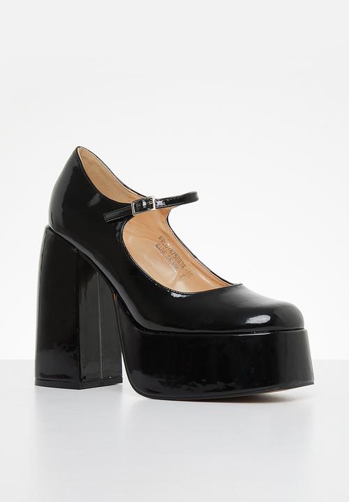 Footwork - Antia platform heel - black